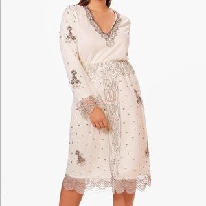Boohoo Plus Jessica V Plunge Sequin Midi Dress